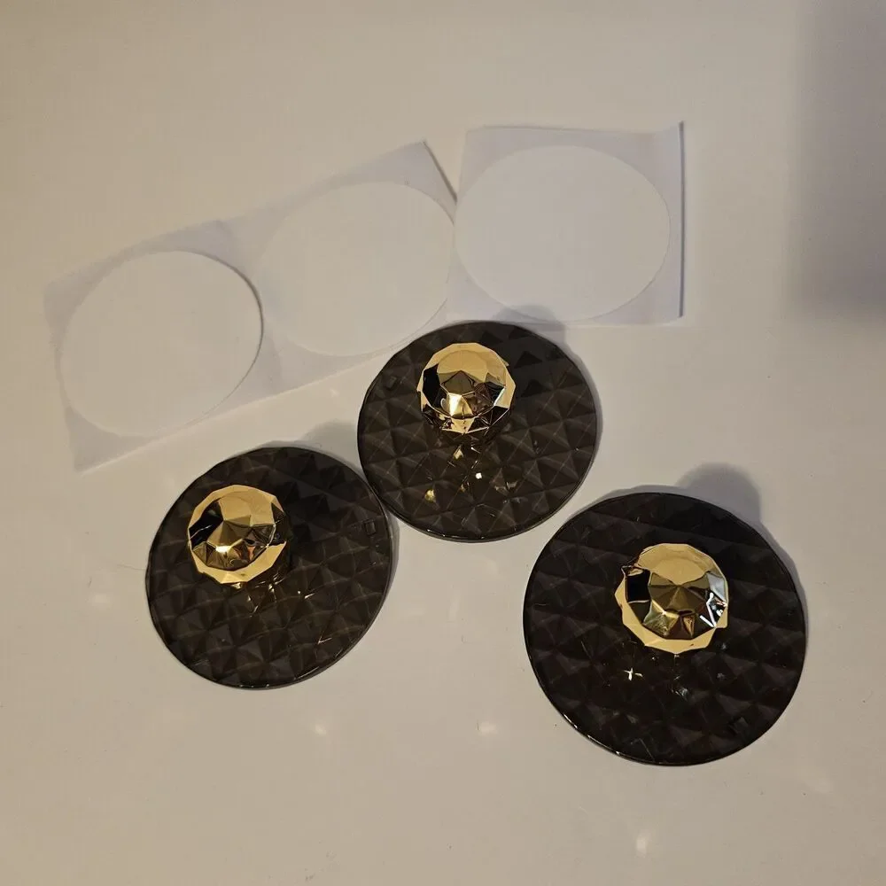 Wall Mount Adhesive Gray And Gold Hook Open Box